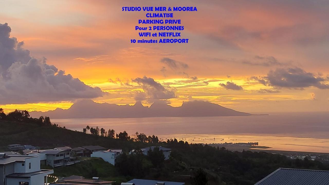 Studio Vaimiti Pour 2 Personnes Vue Mer Et Moorea Faaa Exterior photo